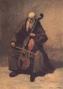 Jean Baptiste Camille  Corot Le moine au violoncelle (mk11) china oil painting reproduction